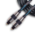 SatelliteSale Digital Toslink SPDIF Audio Optical Fiber Cable, Universal Wire, 15 feet, Nylon Black/Silver Cord