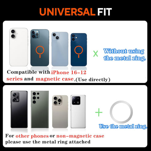 HOYXUN 360 17-12 Gym Magnetic Phone Holder with Magnet Base Attach to Metal Surface, Rotatable Gym Phone Holder Magnet