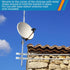 2 Set 12 4 Inch Blulu TV Antenna Chimney Y-Mount Kit ft Galvanized Steel Straps Stainless Steel Standoff Pole