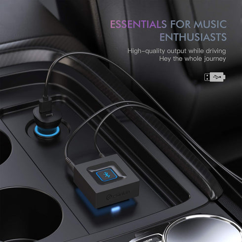 esinkin Wireless Audio Receiver for Music Streaming, Works with Smart Phones, Tablets, and Car Speakers
