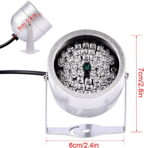 Ejoyous 48 LED Infrared Illuminator, Waterproof Night Vision Light for Indoor Outdoor CCTV Security Camera System