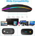 CC Store LED Wireless Bluetooth Mouse, Rechargeable Ultra Silent Slim, 2.4GHz Instant Connection, USB-C Adapter (Black)