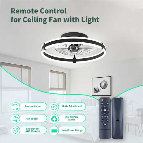 WDZP B7810 B7801, YB-460 New Fan Remote Control fit for Mpayel EINRZi Low Profile Ceiling Fans with Lights