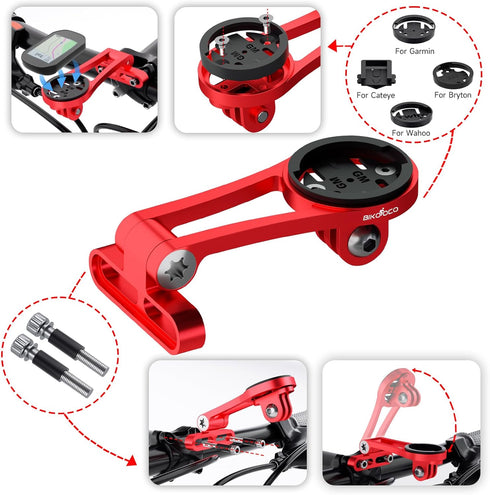 Out Front Adjustable Bicycle Mount, Bike for Garmin Extended Mountain Bike Computer, GPS Combo Accessories