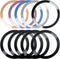 10 Pcs Metal Ring for Magnetic Wireless Charger, 2 Styles, Universal Ultra Thin CD Stripe Round Ring Sticker Conversion
