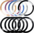 10 Pcs Metal Ring for Magnetic Wireless Charger, 2 Styles, Universal Ultra Thin CD Stripe Round Ring Sticker Conversion