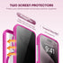 TIESZEN iPhone 15 Pro Max Case, Rose Red - Dustproof, MagSafe Compatible, 9H Tempered Glass & Privacy Screen Protectors.