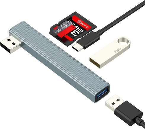 Kefiany USB Hub SD Card Reader Splitter (5in1)Micro SD TF OTG 3.0 Charger