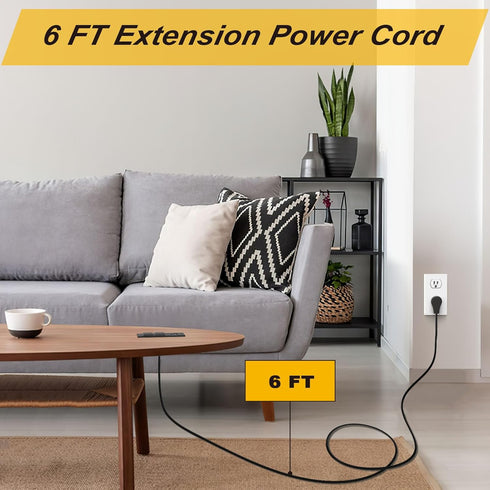 Recessed Power Strip USB C PD 20W - Desk Power Strip with USB Ports, Flat Plug, 6 FT Extension Cord for Nightstand