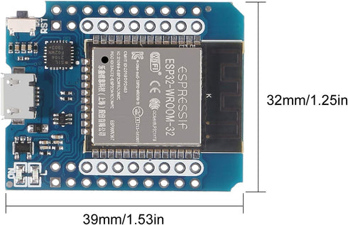 AITRIP 4pcs D1 Mini NodeMCU ESP32 ESP-WROOM-32 WLAN WiFi Bluetooth Development Board, 5V Compatible with Arduino
