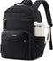 LOVEVOOK Laptop Backpack for Women with Leather Trim & Tumbler Pockets, 17.3"