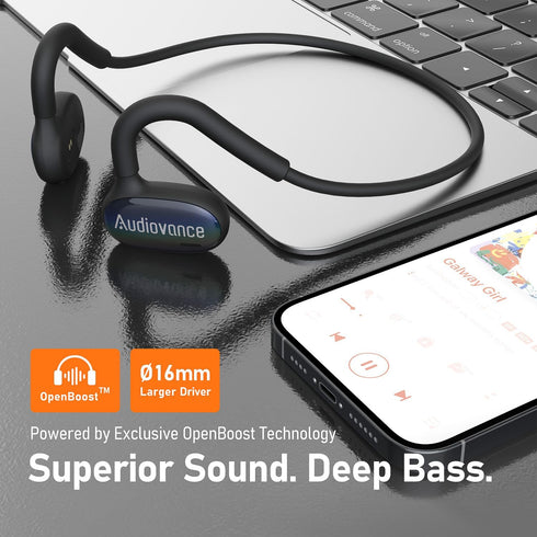 OpenComfy CF202 Next-Gen Running Headphones - Wireless Bluetooth Open Ear Headphones for Sports Gym Workout