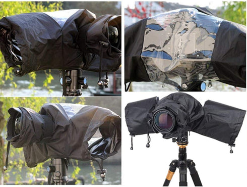 WANBY Professional Waterproof Camera Rain Cover, Soft Black for All DSLR SLR Cameras