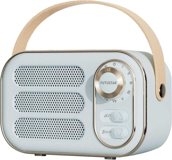 Vintage Portable Wireless Bluetooth Speaker, Retro Bluetooth 5.0, Loud Volume, AUX Input, Old Style for Home Office