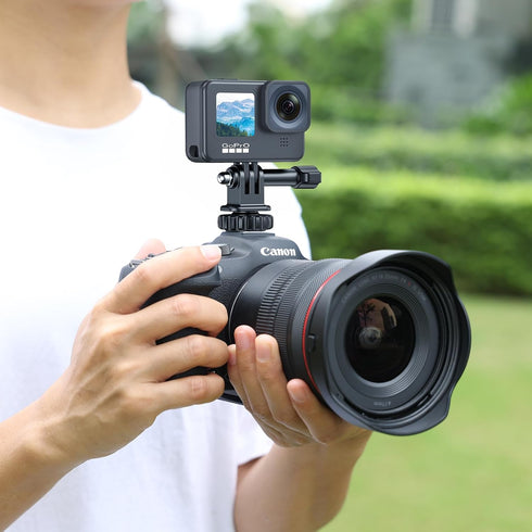 Hot Shoe Mount Adapter for GoPro Hero 10/9/8/7/6/5, DJI Osmo Action, AKASO Brave 8/7/6 for Tripod Selfie Stick Monopod