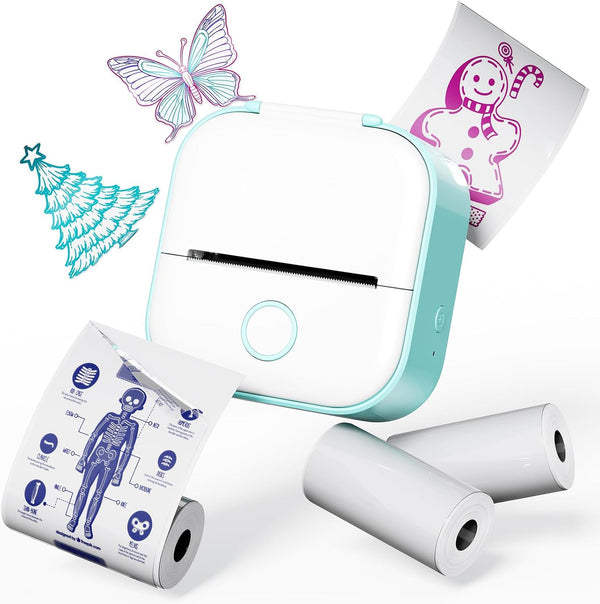Memoqueen Phomemo T02 Mini Sticker Printer - APP AI Drawing Bluetooth Thermal Printer