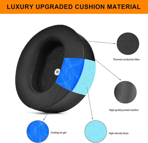 Maxwell Cushions, Cooling Gel Replacement Earpads Compatible with Audeze Maxwell Headphones, Noise Isolation Foam