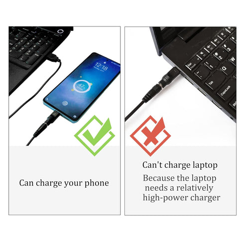 USB to DC Power Charging Cable with 12pcs DC Barrel Jack Universal Laptop Power Adapter Tips, USB 2.0 to DC