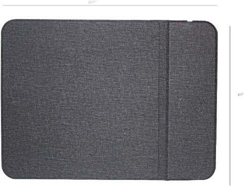 Mouse Pad with Wireless Charger - Qi Certified 15W Fast Charging Pad for Samsung iPhone & All QI Enable Devices