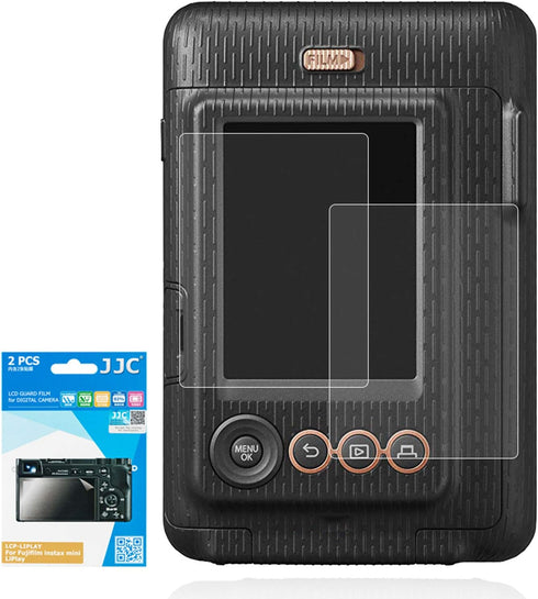 JJC 2 Pack PET Film Screen Protector for Fujifilm Instax Mini Liplay, Anti-Fingerprint Anti-Scratch LCD Cover