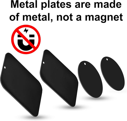 Great 1 3M 6 6 Universal Metal Plates with Adhesive for All Magnetic Car Mounts, Cell Phone, Tablet Holder