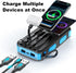 YELOMIN 20000mAh, 4 Pack Solar Power Bank Solar Charger Portable Phone Charger with Built-in Cables, USB-C Fast