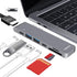 USB C Hub for MacBook Pro, 7 in 2 Multiport Adapter with 4K HDMI, Thunderbolt PD, USB 3.0, SD/TF Reader