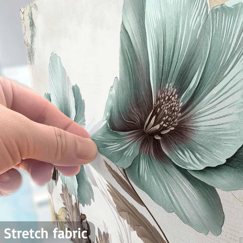 Singingin 85 Inch, Teal Broccoli TV Dust Cover Rustic Farmhouse Flower Leaf Victorian Style Computer Monitor Cover