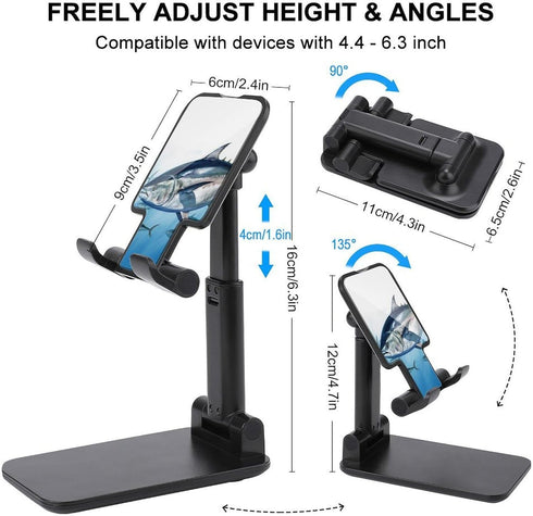 FekiLoot Bluefin Tuna Cell Phone Stand for Desk Foldable Adjustable Mobile Phone Holder Portable Desktop Stand