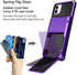 Vofolen Case for iPhone 11 Case Wallet 4-Card Holder ID Slot Flip Door Hidden Pocket Anti-Scratch Dual Layer Hybrid TPU Bumper Armor Protective Hard Shell Back Cover for iPhone 11 6.1 inch Purple