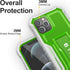 FITO iPhone 12 Pro Max Case, Dual Layer Shockproof Heavy Duty with Screen Protector, Built-in Kickstand (Green)