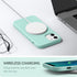 SURPHY Silicone Case Compatible with iPhone 12 Mini, Liquid Silicone Phone Case with Microfiber Lining (Mint Green)
