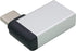 Right Angle USB C to USB 3.0 Adapter, 90 Degree Type C Male to USB A 3.0 Female Converter, 2 Pack-Silver M/F