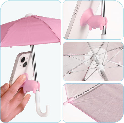 heqxwl Phone Umbrella for Sun - Universal Adjustable Cute Stand With Piggy Suction Cup, Outdoor Anti-reflective Glare