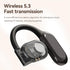 Wireless Earbuds Open Ear Headphones, Air Conduction with LED Power Display, Sport Bluetooth 5.3 Earhooks, Black