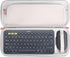 Mchoi Hard Case for Logitech Pebble Keys 2 Combo K380s K380 Wireless Keyboard + M355 Mouse, Grey Case Only
