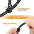 SOOOEC 100 Pack Heavy Duty Reusable Zip Ties - 10 inch UV Resistant, Releasable Black Cable Ties for Indoor Outdoor Use
