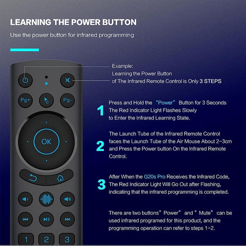 GREALT Bluetooth Voice Remote Control for Smart TVs, Universal Voice Remote Control with USB Transmitter Infrared