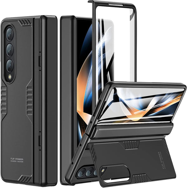 Samsung Galaxy Z Fold 4 Case - Slim Full Body Hinge Protection, Built-in Screen Protector, Wireless Charging, Kickstand