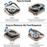 4 Pack Waterproof Case for Apple Watch 45mm Series 9/8/7, 2 in 1 Full Coverage Bumper Protective Cover with Screen