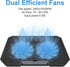 Laptop Cooling Pad, Laptop Cooler Stand for 11-15.6 Inch Gaming Notebooks, 2 Turbine Fans, Adjustable Cooling Stand