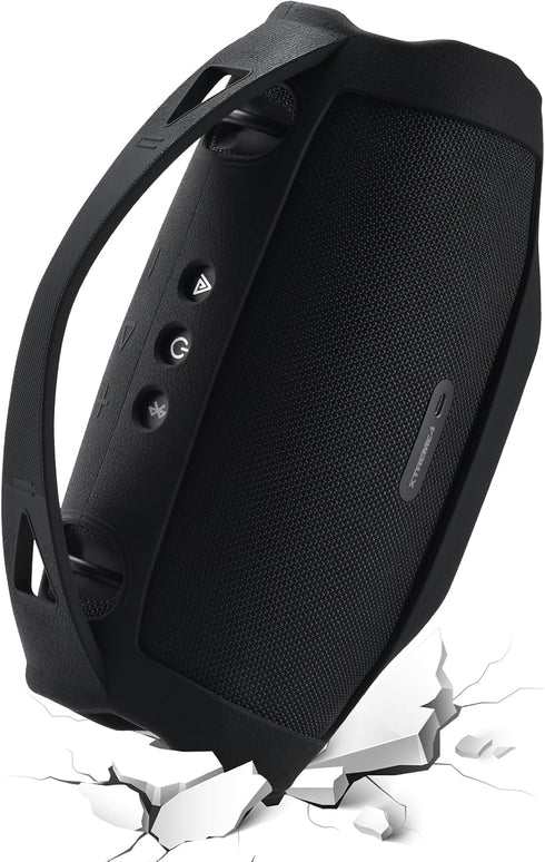 Silicone Cover Case for JBL Xtreme 4 Portable Bluetooth Speaker, Waterproof Soft Skin Protective Case - Black