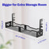 Under Desk Cable Management Tray 25.12", Extra Large No Drill Cord Organizer with Adjustable Clamps for Home Office