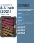 SEYMAC Full-Body Shockproof Protective Case for iPad Mini 6 8.3 Inch, Orange with Screen Protector, 360° Rotating