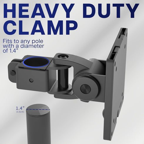 VIVO 75mm 100mm 49 inch 1.4 inch MOUNT-POLE49U Steel Ultrawide Monitor Bracket Pole Mount with Removable and VESA