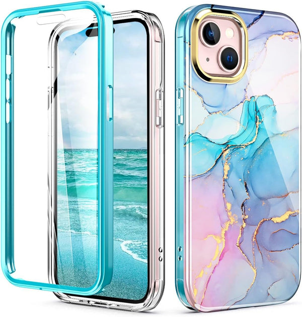Stylish Full Body Shockproof Protective Rugged TPU Case for iPhone 15, Lightweight for Women/Girls