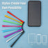 Outus 8 Pieces Waist Stylus Pens with 8 mm Rubber Tips, Compatible with iPhone, iPad, Tablet, 8 Colors