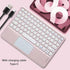 Wireless Keyboard with Touchpad, Ultra-Slim Rechargeable Bluetooth Keyboard for iPad/iPad Pro and Other Devices (Pink)