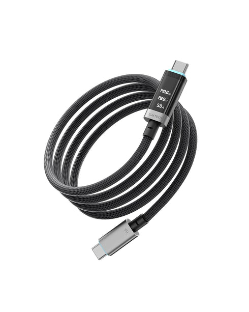 CUKTECH 240W USB C to USB C Cable with OLED Display(1 Pack,