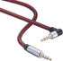 Male to Male Audio Cable 3Ft,90 Degree TRRS 3.5mm 4 Pole Nylon Braided Stereo Aux Cable/Auxiliary Cable/Aux Cord for Headphones, PS4,Phone, Tablets, Headset, PC, Laptop and More (3Ft)